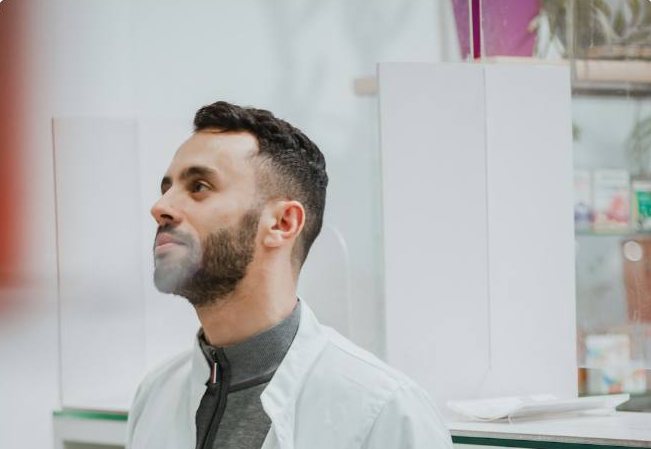 A pharmacist in a pharmacy